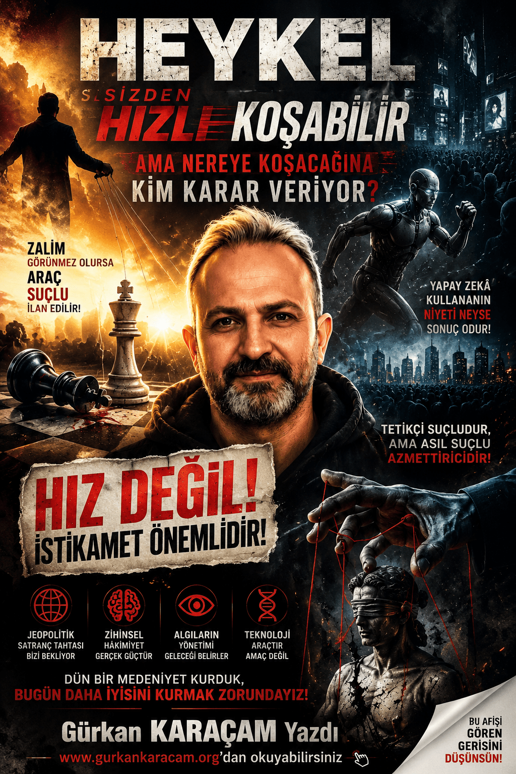 HEYKELİN HIZI DEĞİL, İSTİKAMETİN SAHİBİ ÖNEMLİDİR