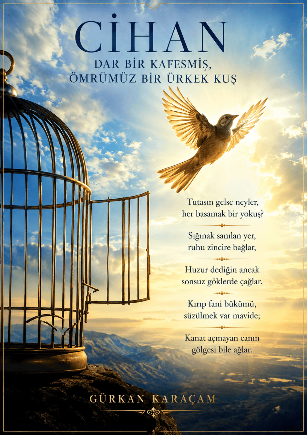 Kafesin Gölgesinde Süzülen Kanat